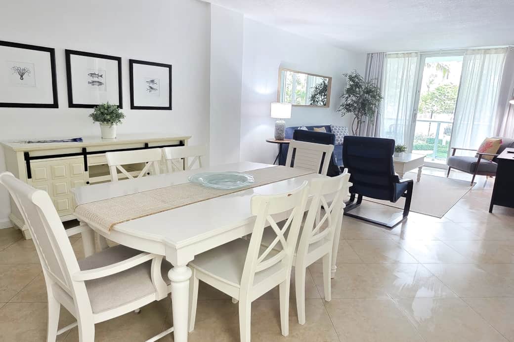 Dining room and living room