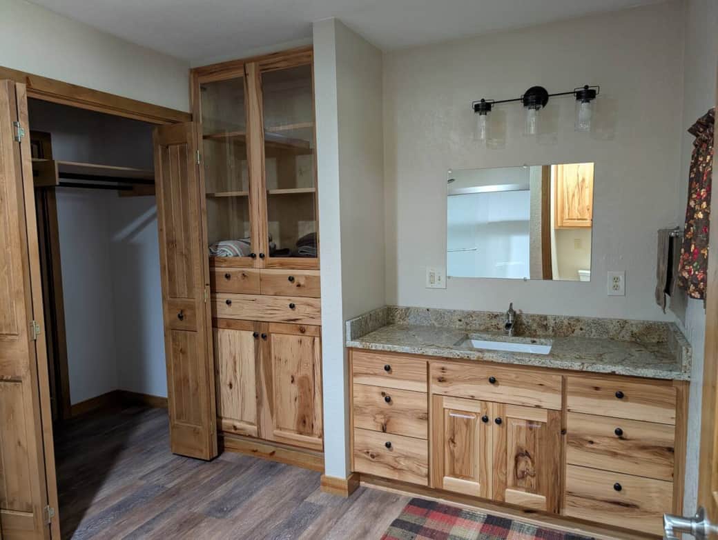 Bathroom with tub shower combo 