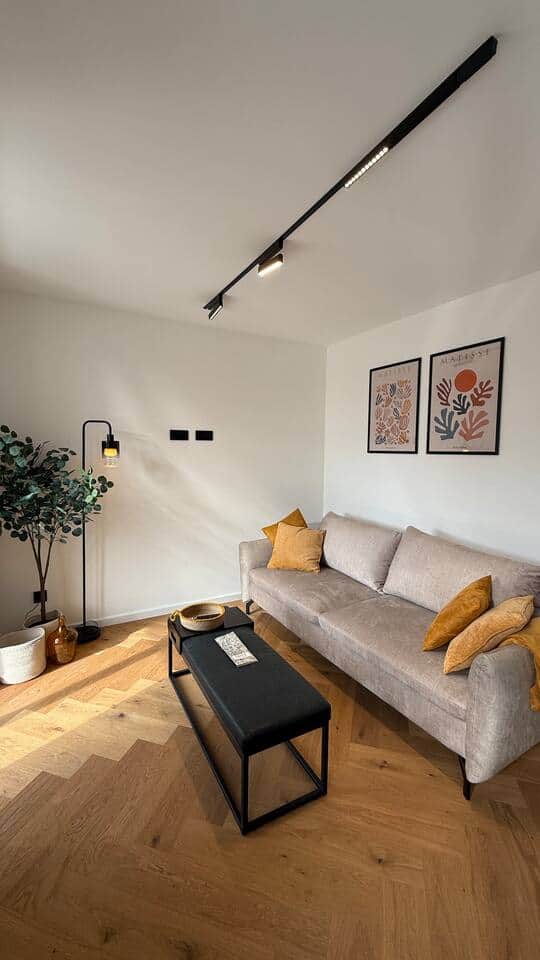 Wohnzimmer mit Schlaf-Sofa
