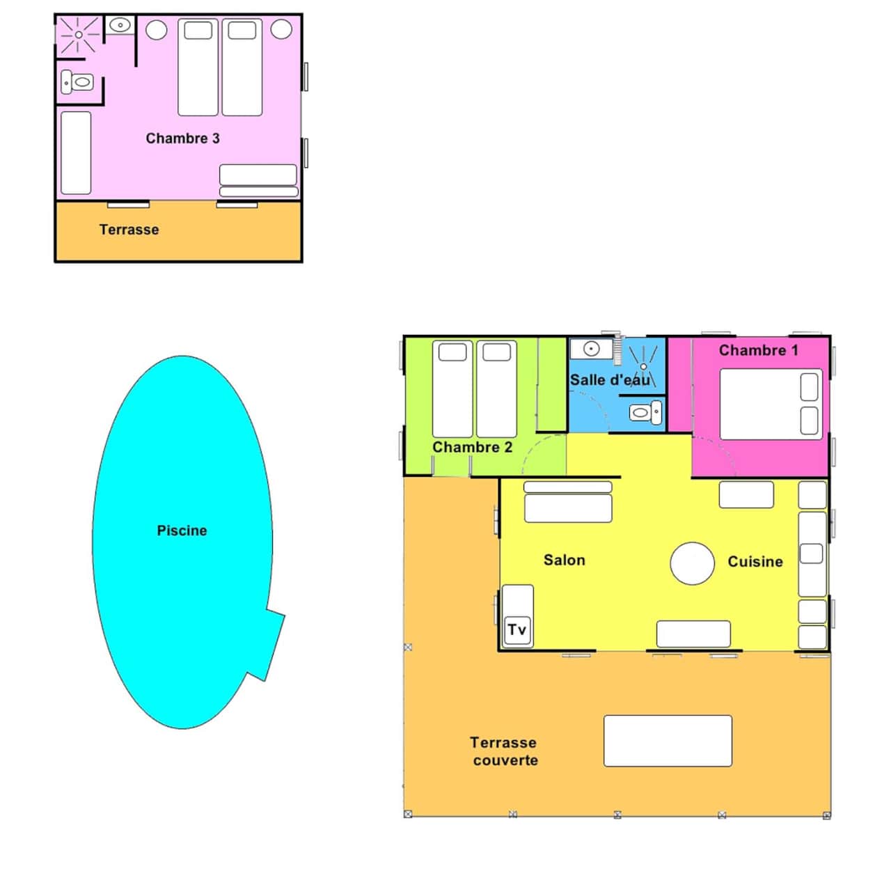 Plan of the Deshaies villa
