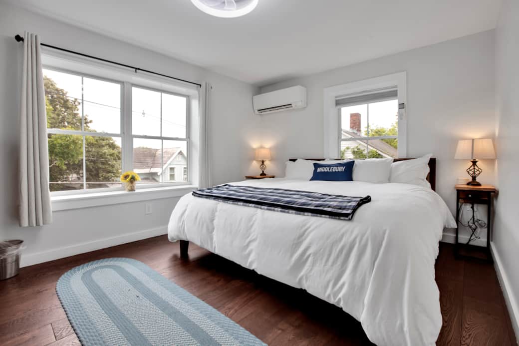 Brand new king bed waits for you in this beautiful master bedroom with maple dresser Brand new king bed waits for you in this beautiful master bedroom with maple dresser