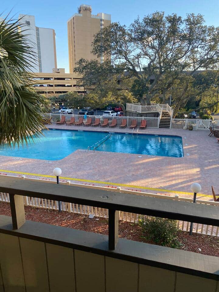 Pool view from your private deck