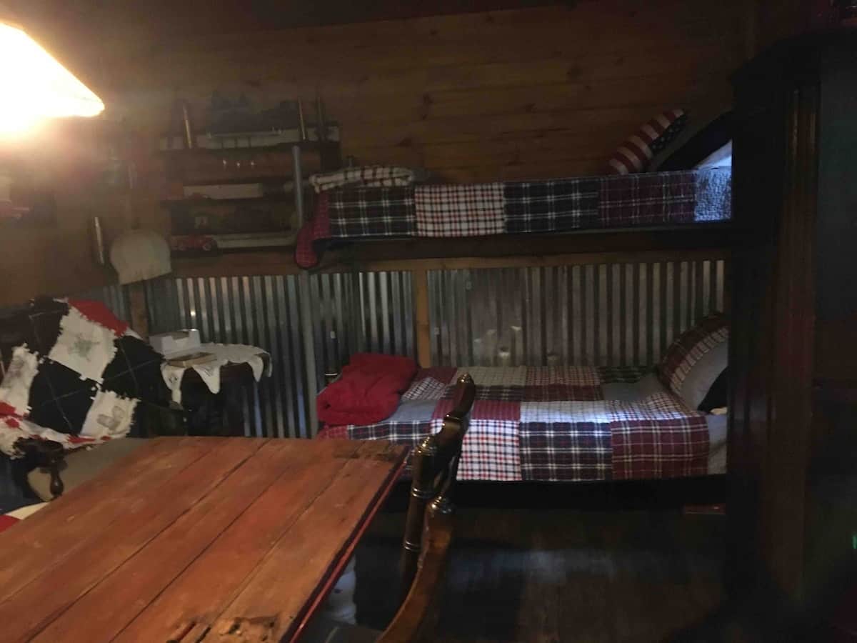 This cabin is chocked full of Fire Fighters' memorabillia of days gone by.