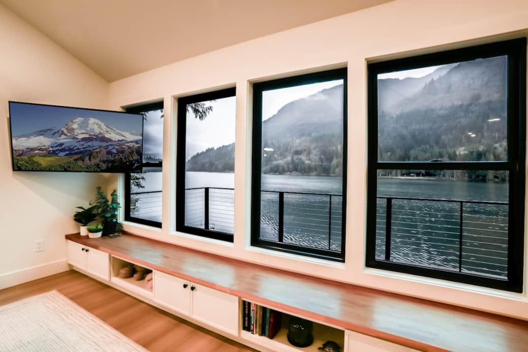 The view from the living room
