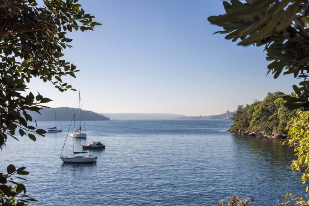 Out the front. You might find the little track to the rocks and hop along towards the lighthouse.
