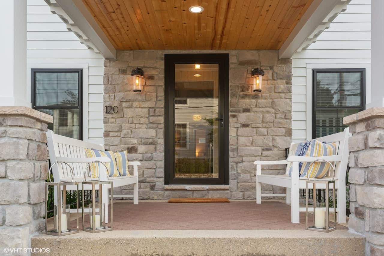 Breezy front porch for morning coffee