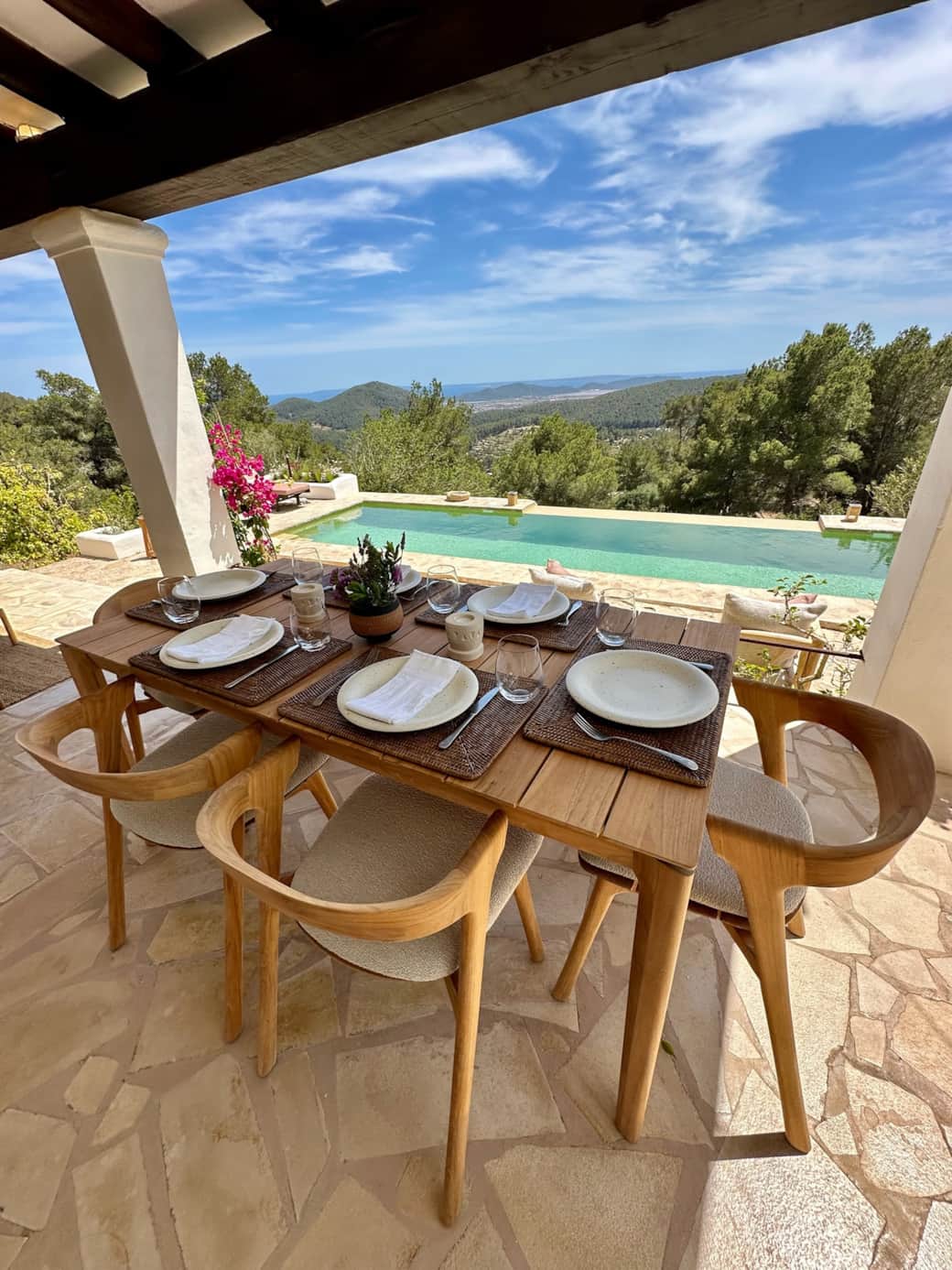 lunch & dinner table on the terrace