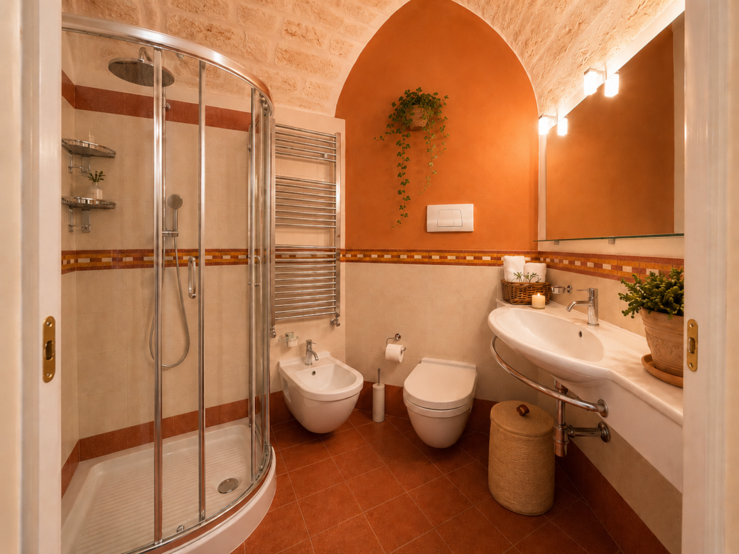 Private bathroom with shower and bidet