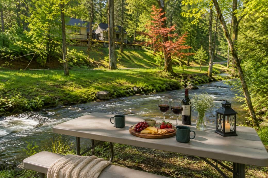Enjoy peaceful mornings and relaxing evenings beside the flowing creek, surrounded by towering pine trees and the beauty of this private nature retreat near Sly Park and Apple Hill. Enjoy peaceful mornings and relaxing evenings beside the flowing creek, surrounded by towering pine trees and the beauty of this private nature retreat near Sly Park and Apple Hill.
