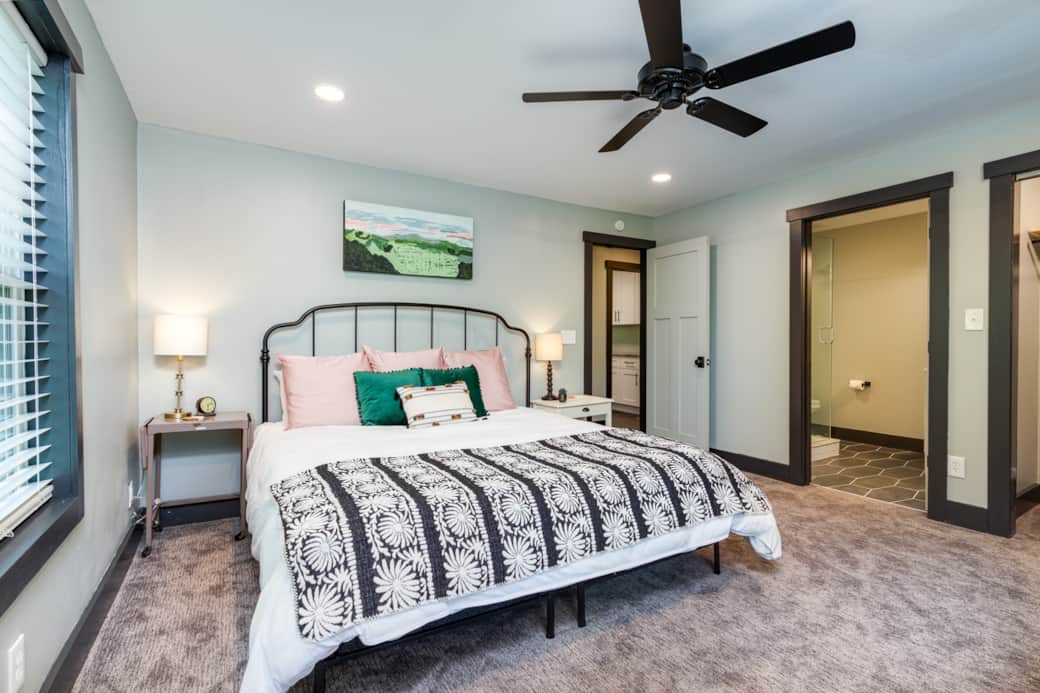 Master bedroom with king bed