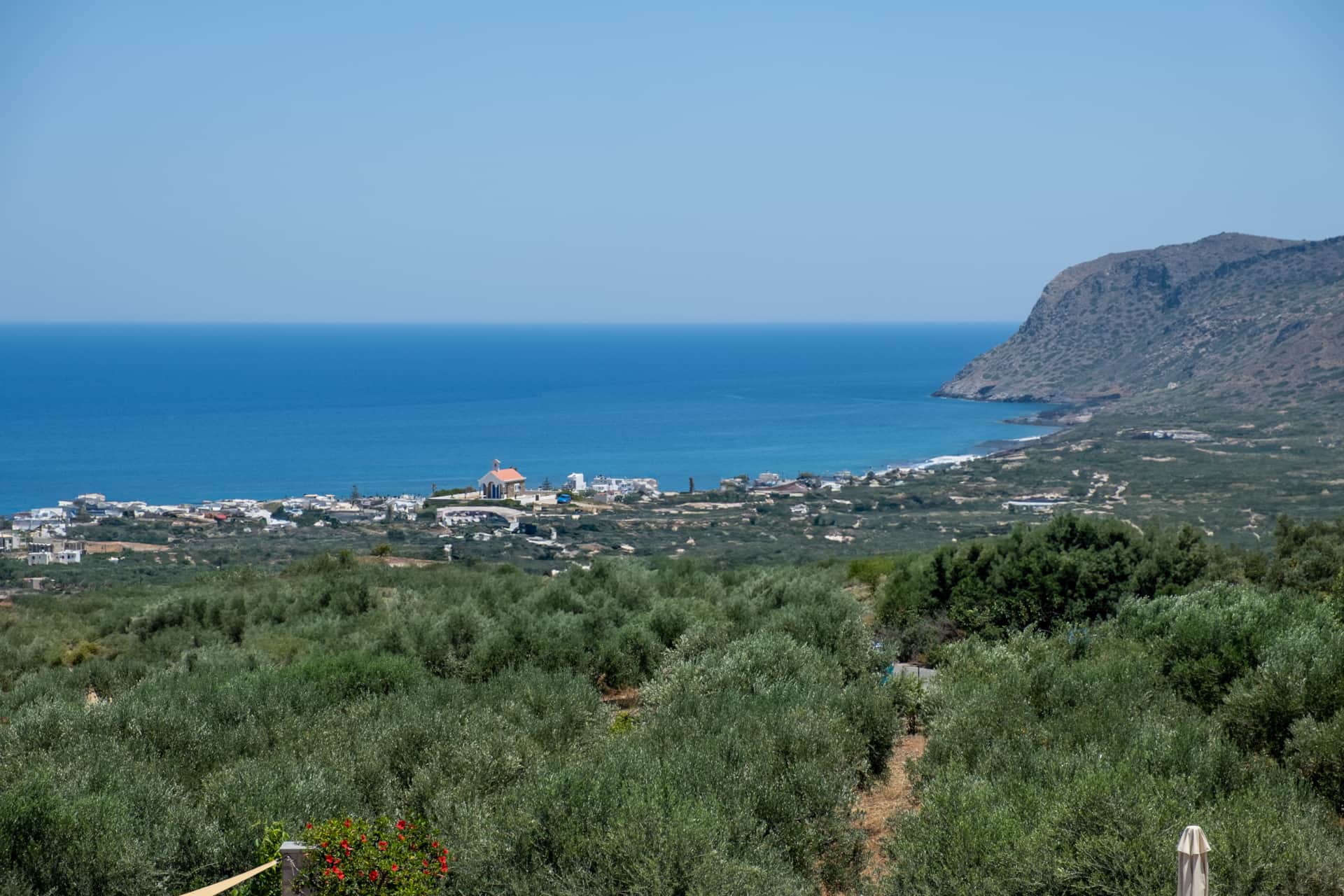 Θέα στη θάλασσα από τη Lucy Lux Villa Milatos Κρήτη