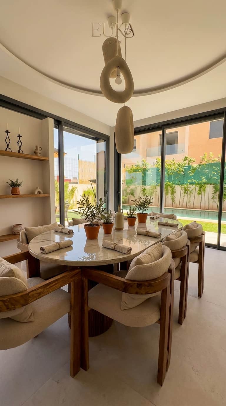 Modern Dining Room With Garden View-6