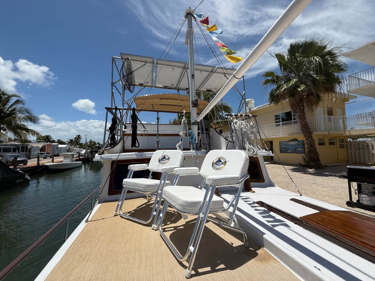 Captain Chairs to lounge, relax, and watch the sunset