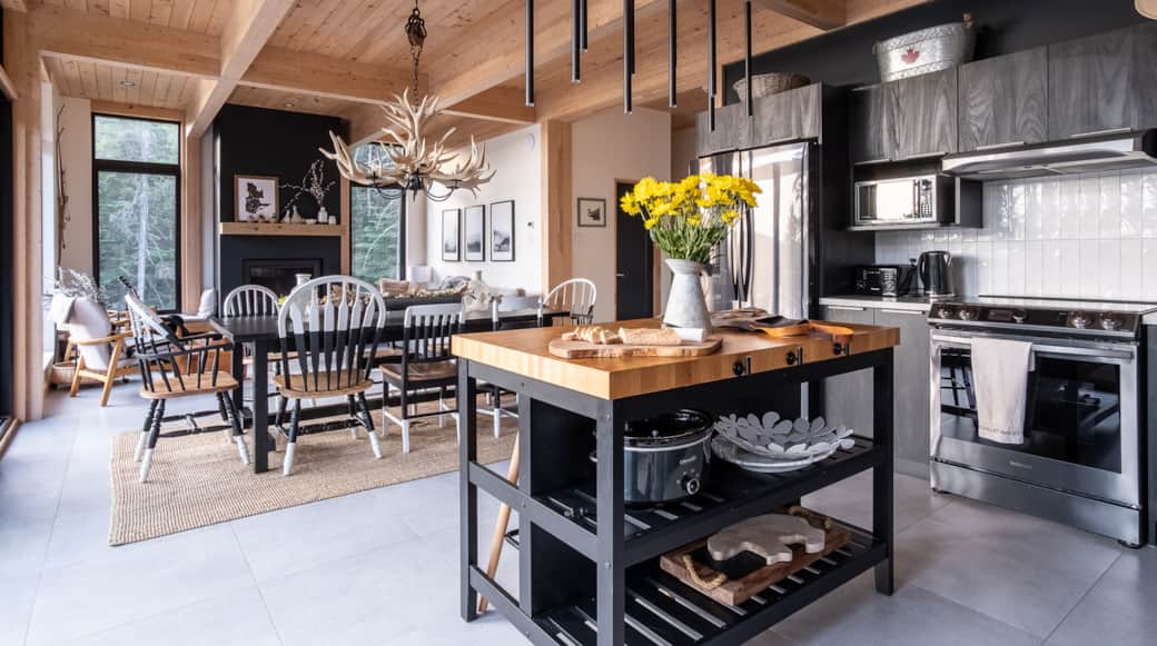 Open concept kitchen living space