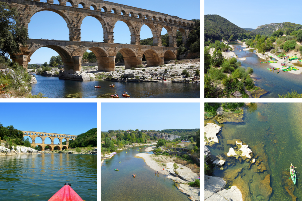Canoeing and kayaking at Pont du Gard Canoeing and kayaking at Pont du Gard
