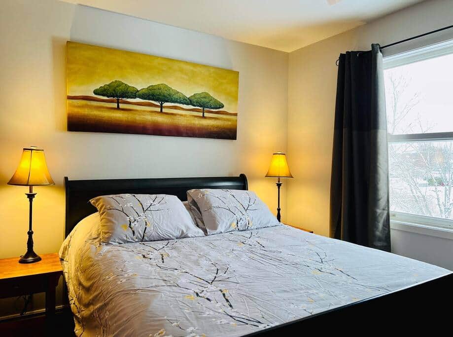 Room #1 with 1 queen bed