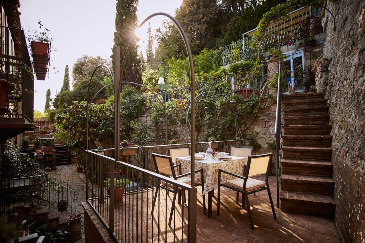 terrazza privata vista giardino