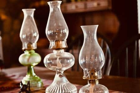 Dine Room Antique Oil Lamps