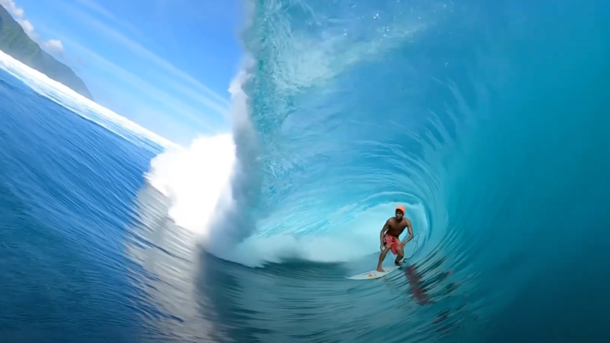 surfeur dans 1 rouleau