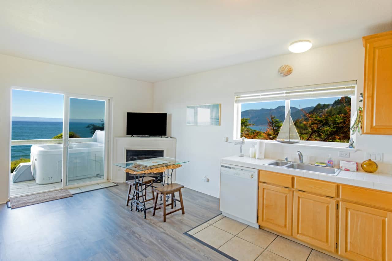 View from the unit Magnificent at Cliff House in Shelter Cove, CA