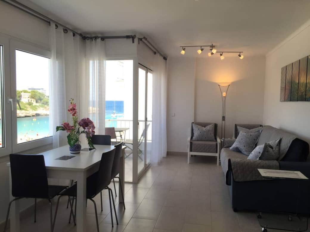 Beautiful Cala Marcal view  out all windows of leaving room .