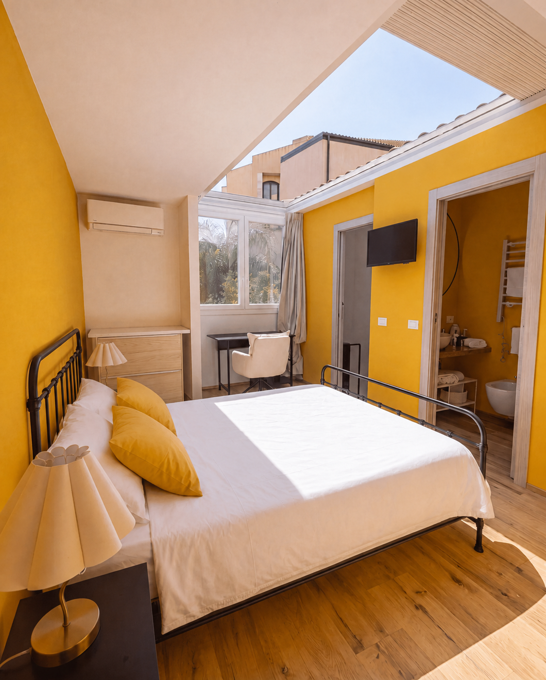 Elegant bedroom in Ortigia holiday home