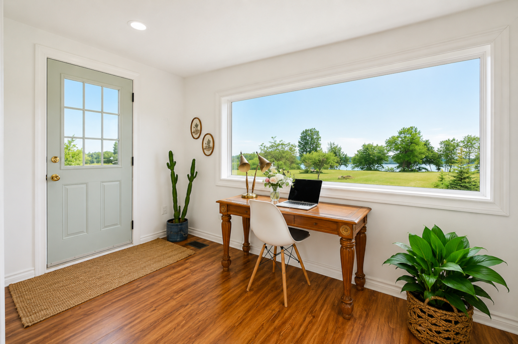 Bright workspace with natural light
