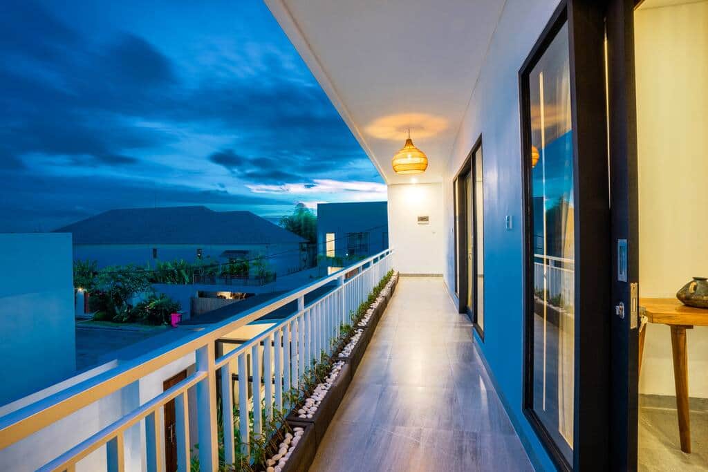 A beautiful panoramic sky view from the second floor of our villa before the sunset