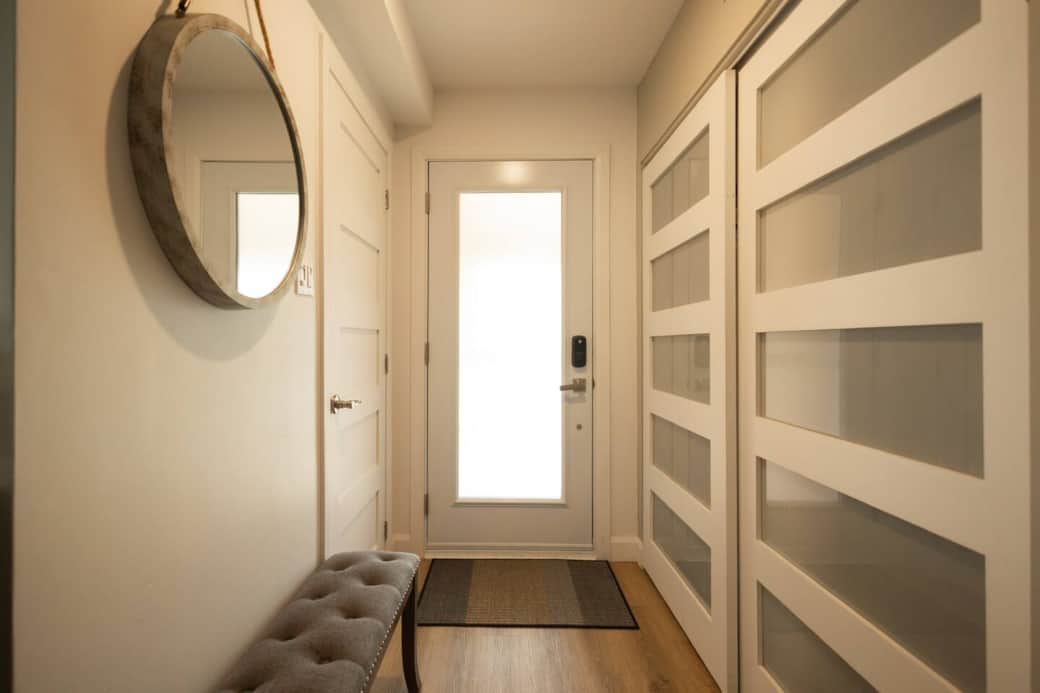 Vue de l'entrée du condo