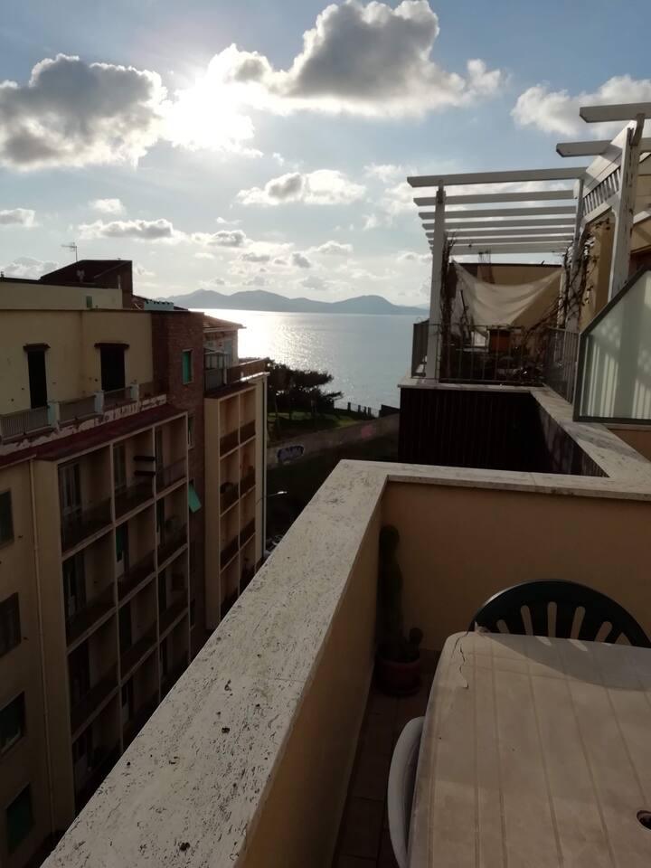 Il balcone vista mare e isola d'Elba