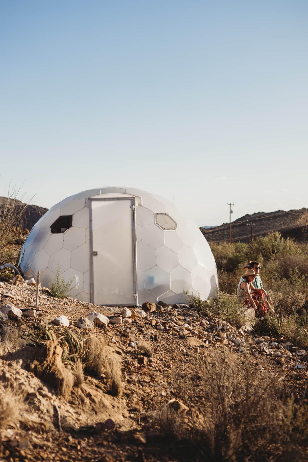 Space Cowboys domes in the Terlingua desert