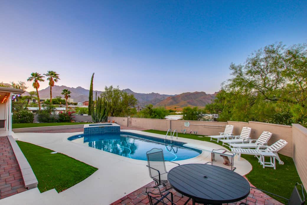 Pool spa and views