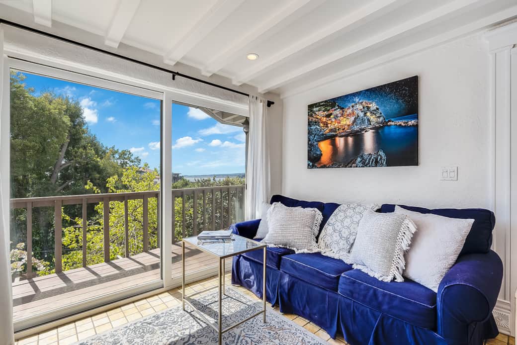 Pottery Barn sofa sleeper and ocean views