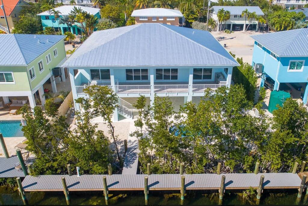 Our brand new build 4 bedroom with ensuite bathroom, private pool, and private dock!