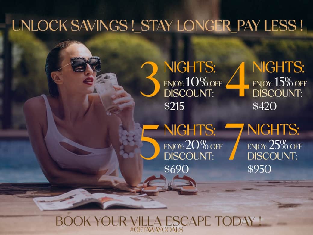 Unlock Savings! The more you book the less you pay!