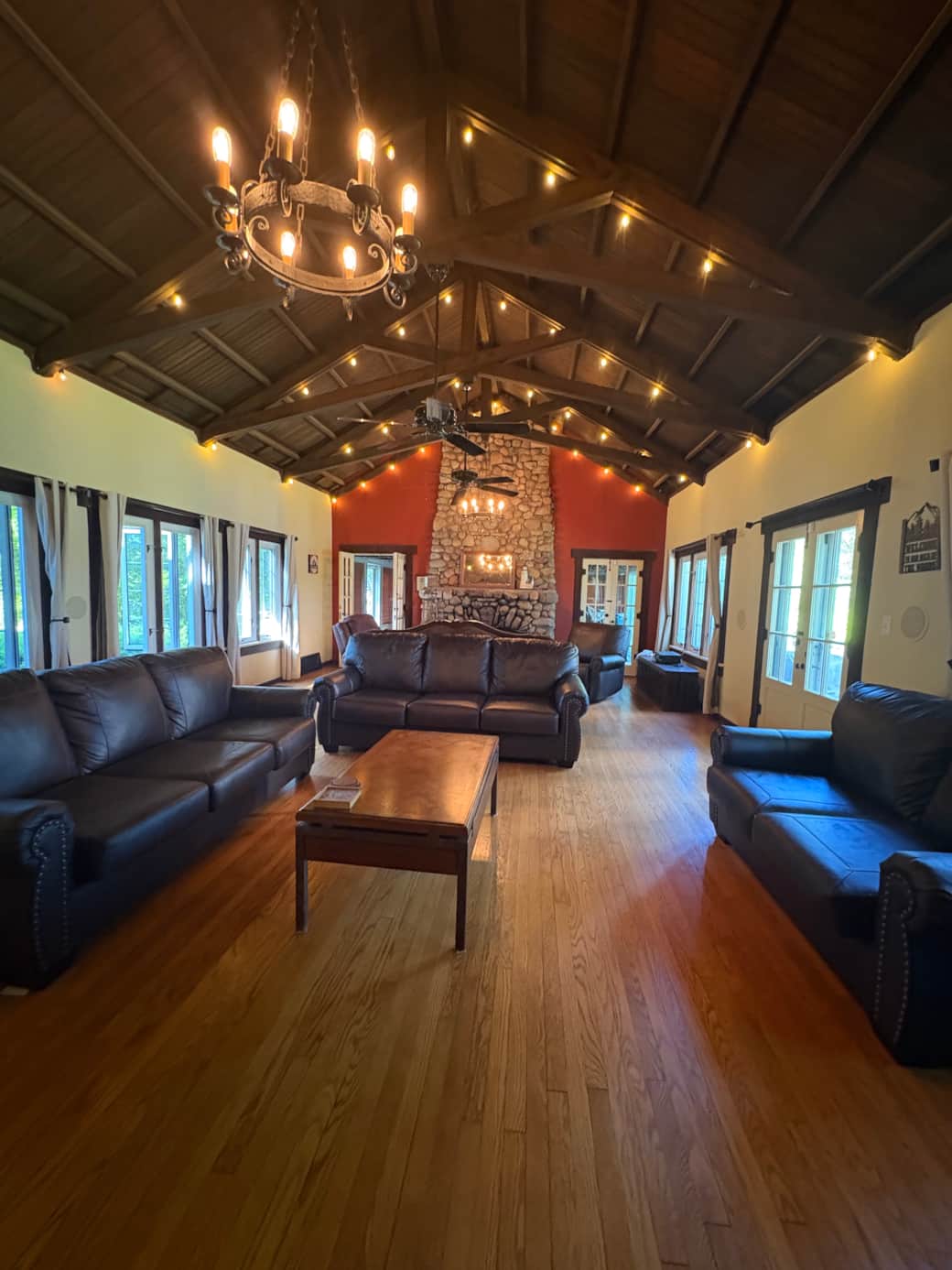 Family Room With Custom Fire Place