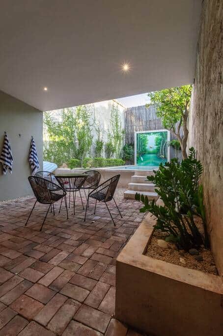 Outdoor dining table