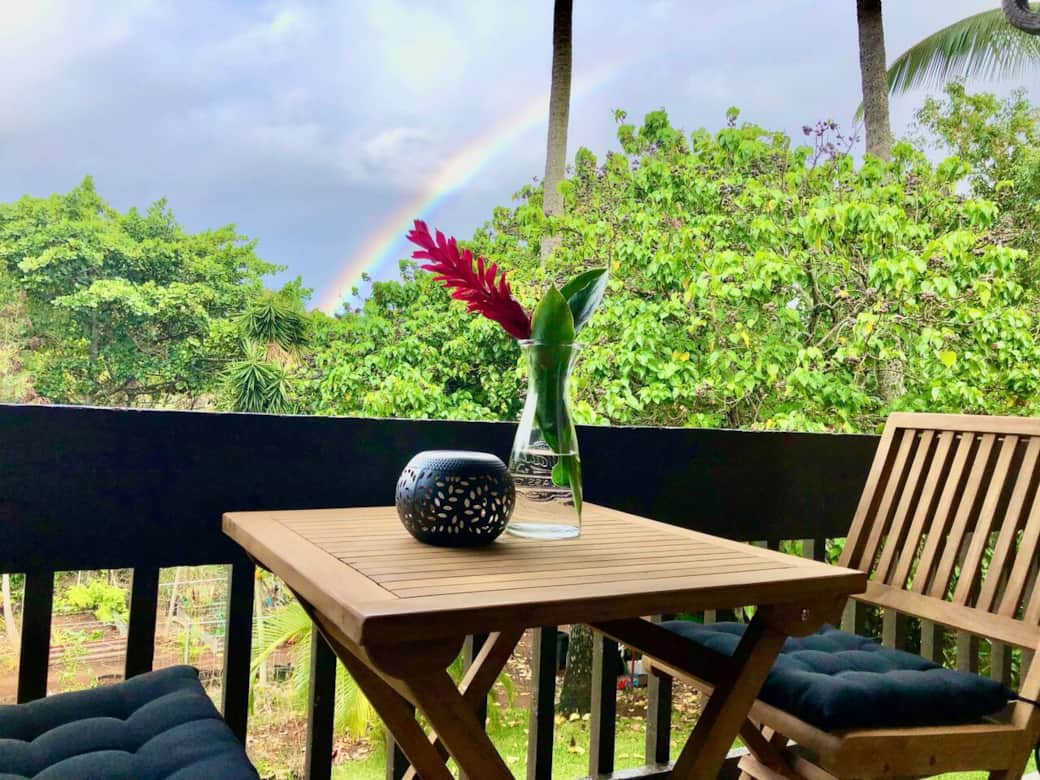 Watch the rainbows from your lanai 