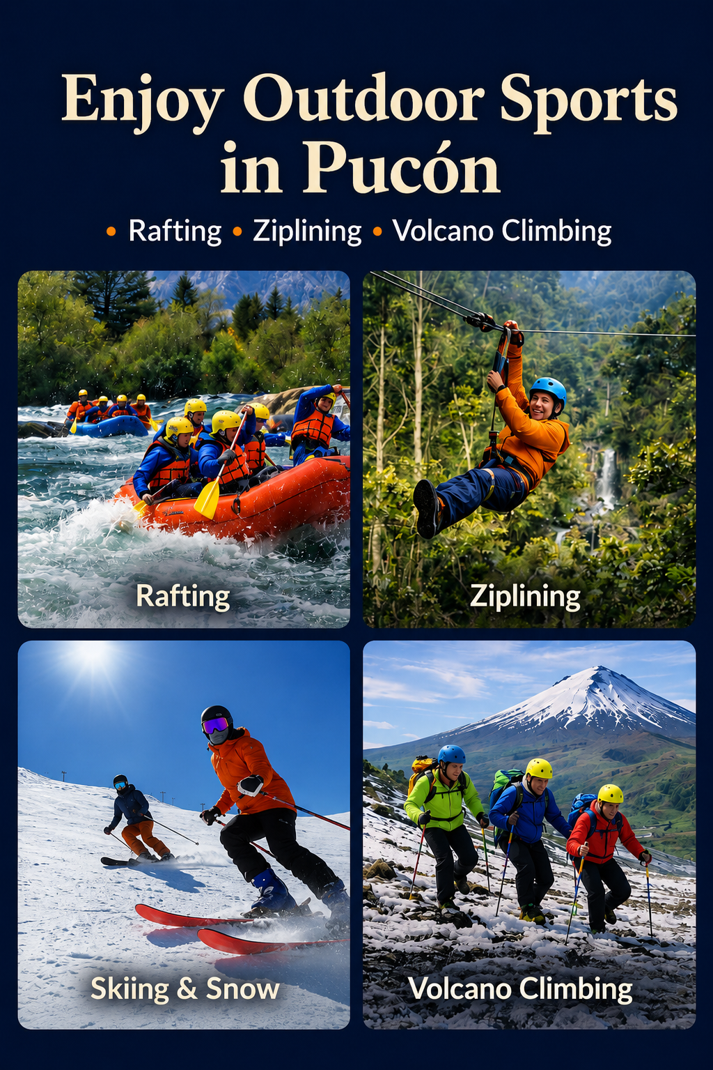 Skiing and outdoor sports in Pucón
