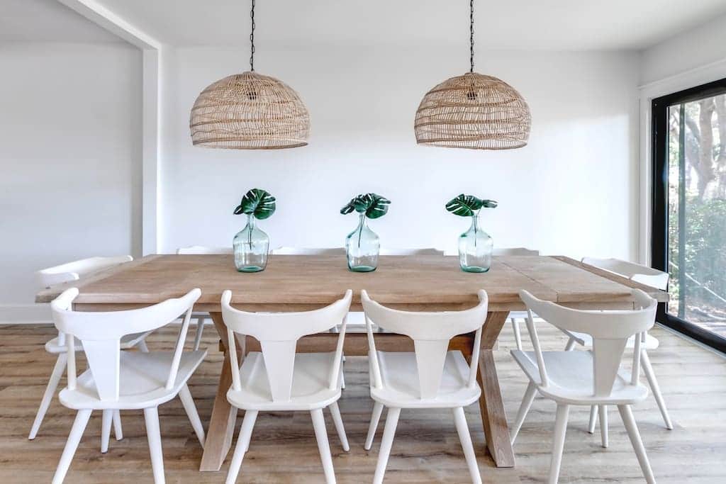 Gorgeous dining table with seating for ten!