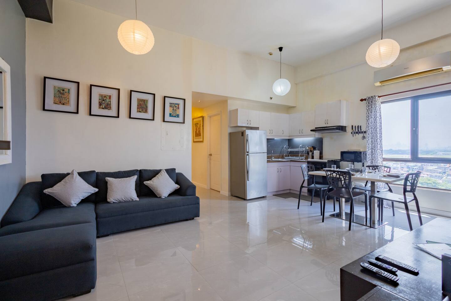 spacious living room for family stay Manila near NAIA