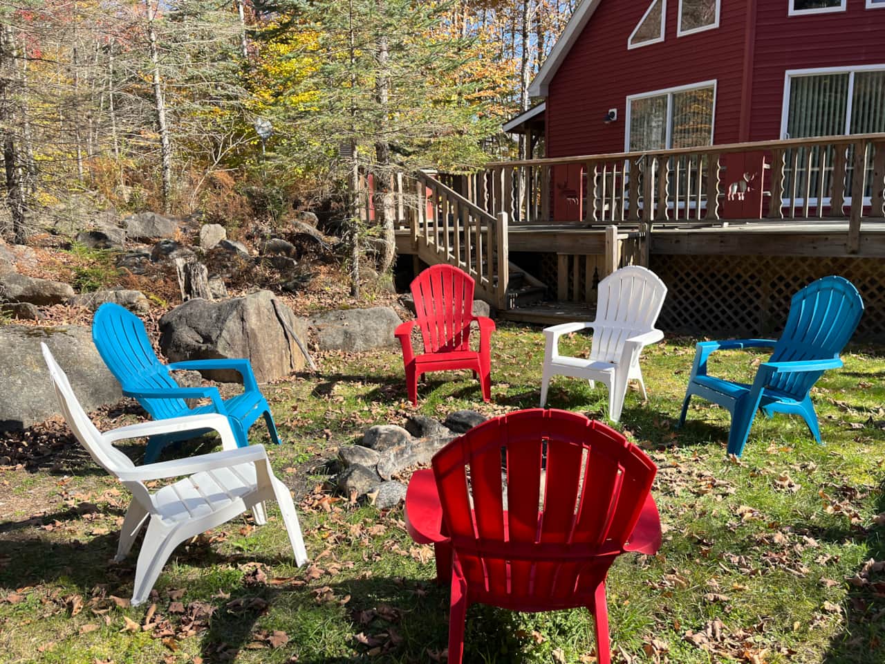 Fire pit area during the day
