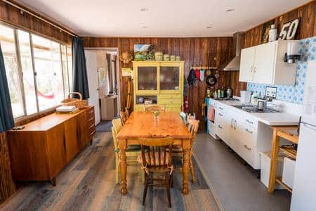 The kitchen and dining are small but well equipped.