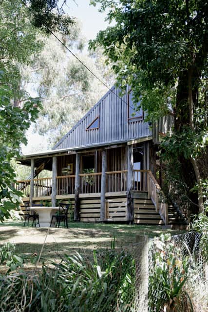Otways Loft three storey hand-built timber cabin exterior, Forrest VIC Otways Loft three storey hand-built timber cabin exterior, Forrest VIC