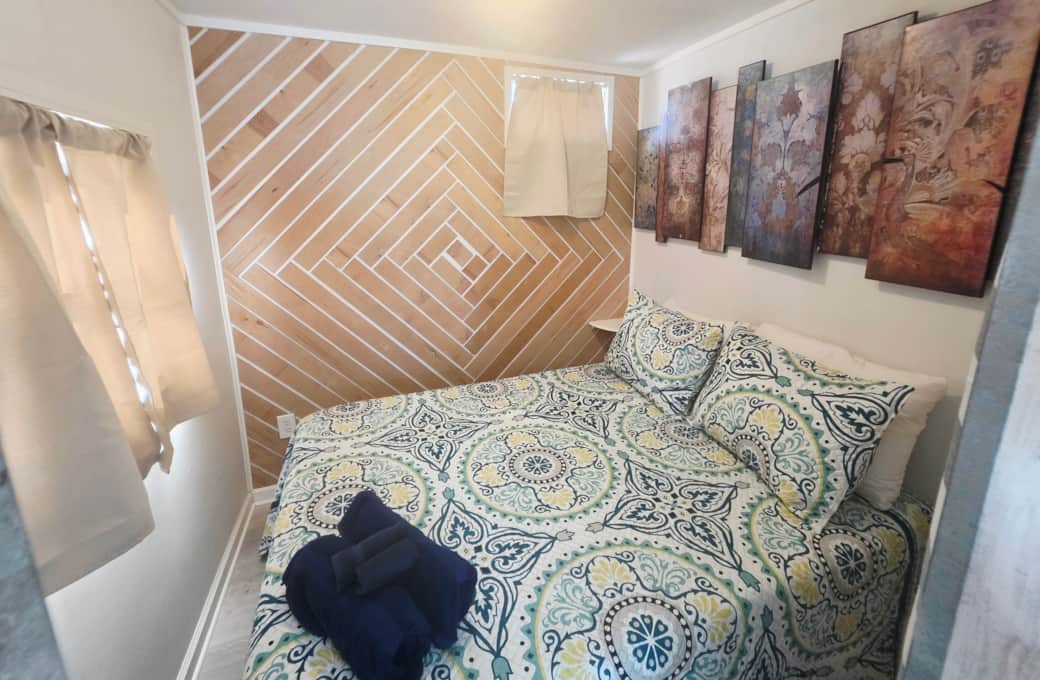 Memory foam queen mattress is the perfect place to relax after a long day of beach fun!