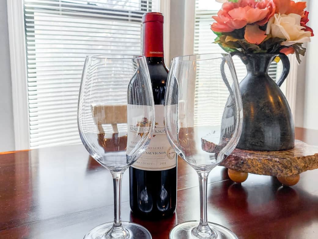 Complimentary wine for guests :)