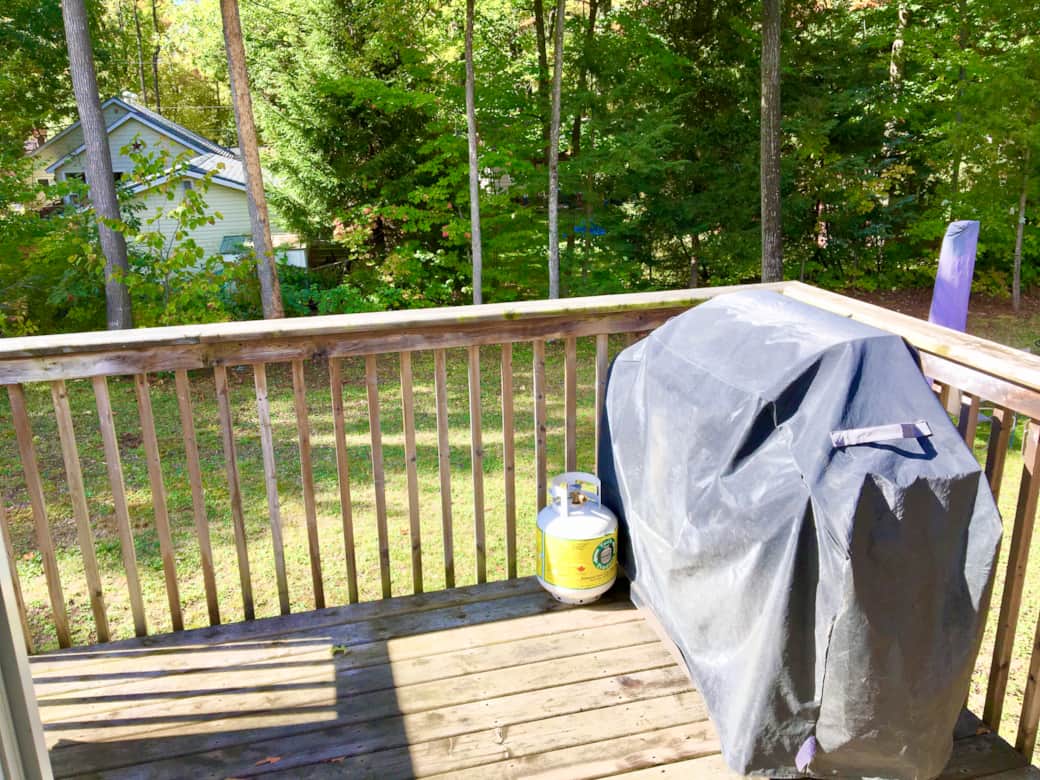 Deck with a Propane BBQ