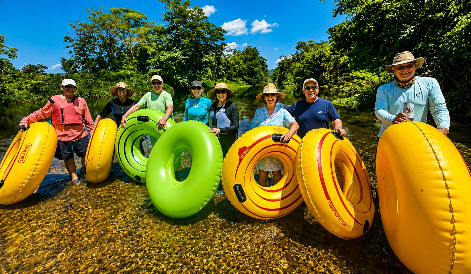 River tubing and cave tubing Belize