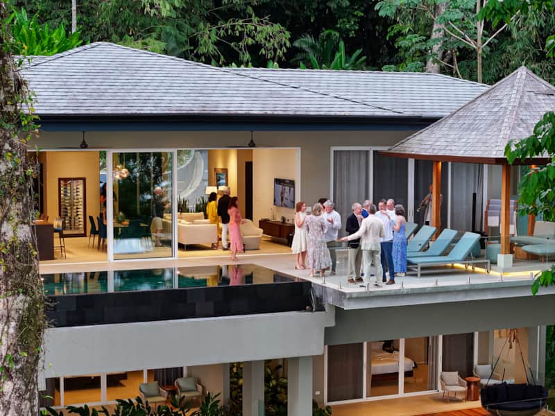Private chef dining and wine at Villa Sueño Costa Rica; connection and celebration
