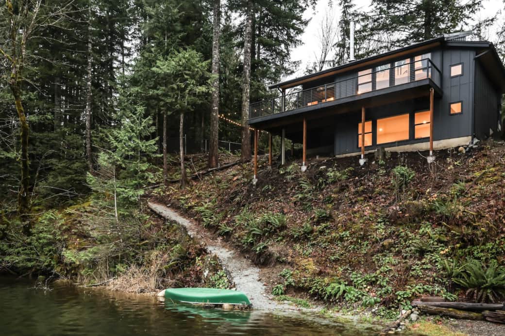 To get to the lake, take the trail from the cabin down to the lake. The dock is the neighbor's, not ours. Please don't use the dock. 